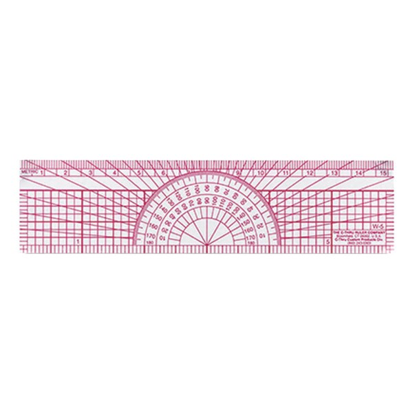 Protractor Ruler 6 IN Pink